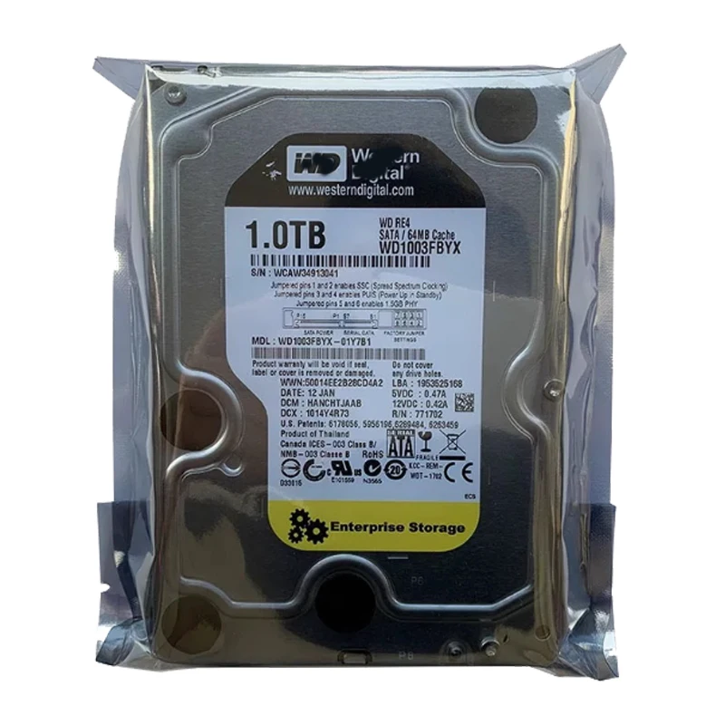 

WD1003FBYX 3.5-inch 1T Desktop Computer Hard Drive Server Monitoring Machinery