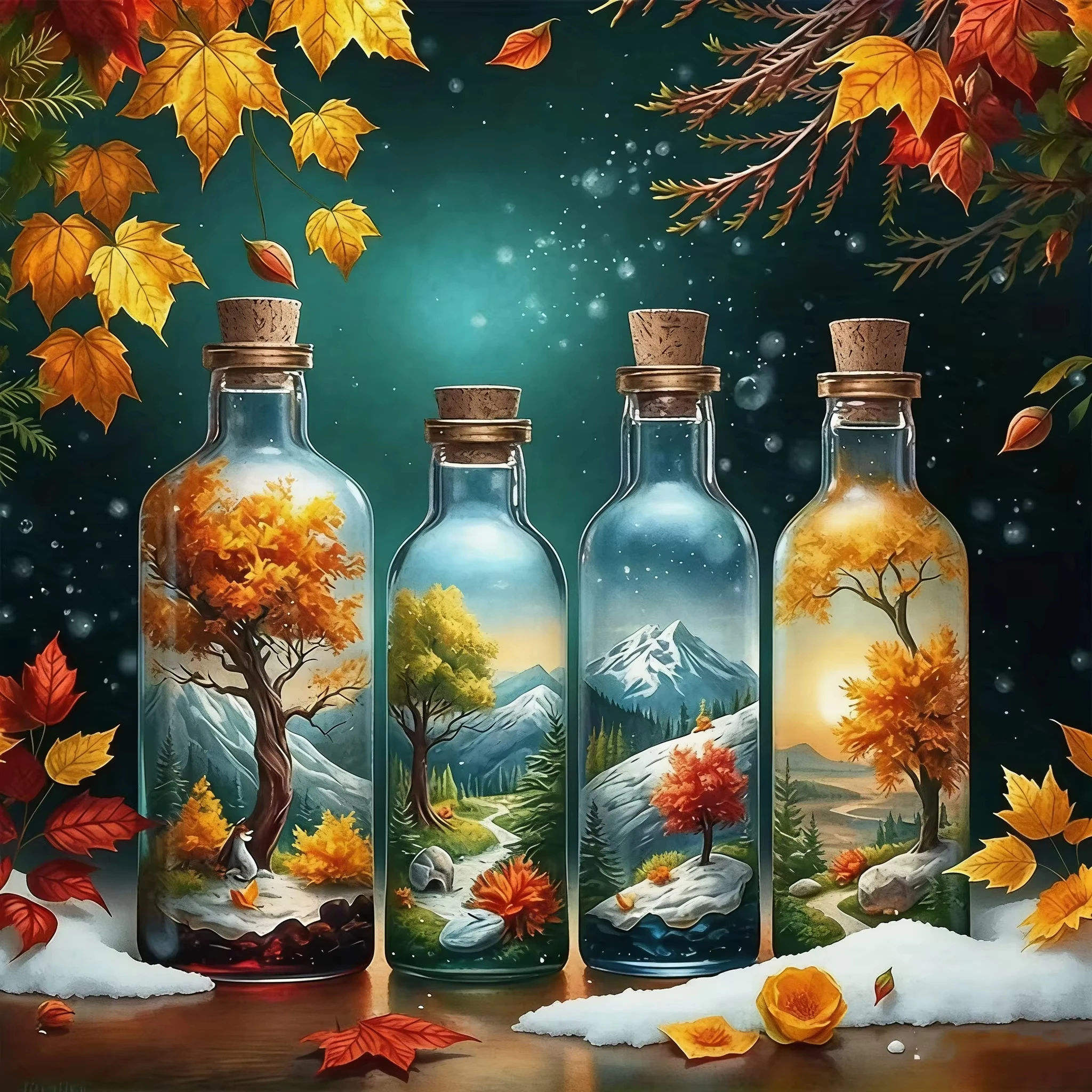 

Пазлы «Пейзаж в чашке» 500/1024 элемента: увлекательная семейная игра для игровой комнаты, спальни, домашнего декора, подарок