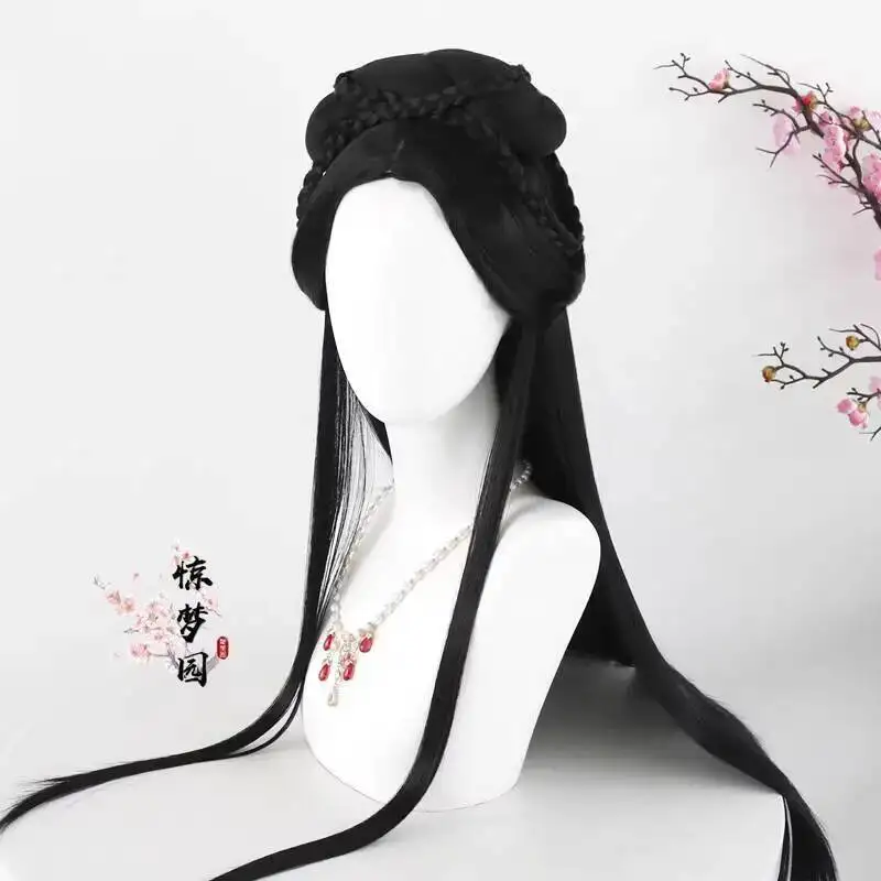 Dream Garden Ancient Style Hanfu Wig for Women, Super Fairy Full Head Wig, Ru Skirt Long Straight Full Head Wig