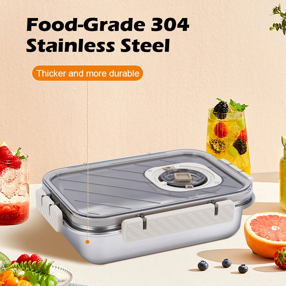 MTM 1000 ml Luftdichte Lunchbox aus Edelstahl 304 für die Zubereitung von Mahlzeiten für Kinder und Erwachsene