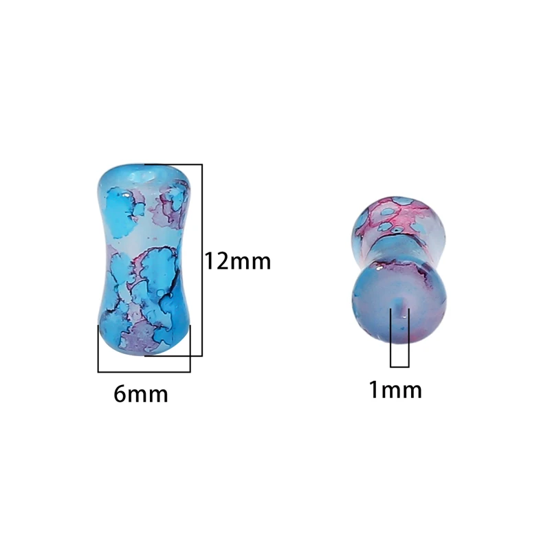 

20Pcs 6x12mm Bamboo Shape Glass Beads Loose Spacer Beads for Jewelry Making DIY Charms Bracelet Necklace Jewellry Accessories