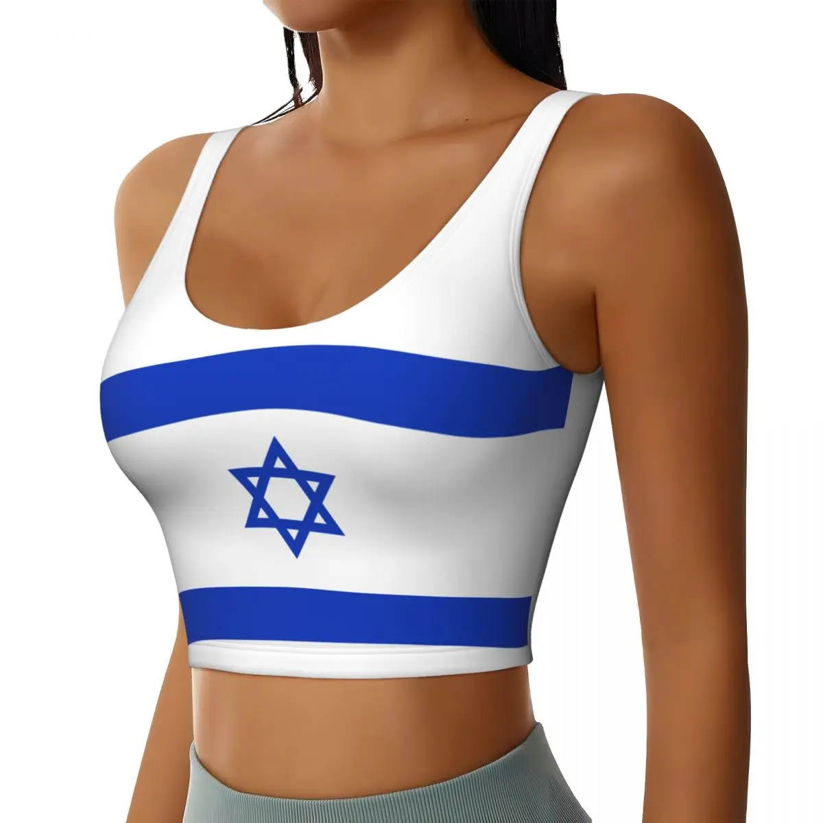 2026 Israel Flag Print Women Activities Sports Vest Yoga Vest Workout Vest for Women Lightweight Trendy