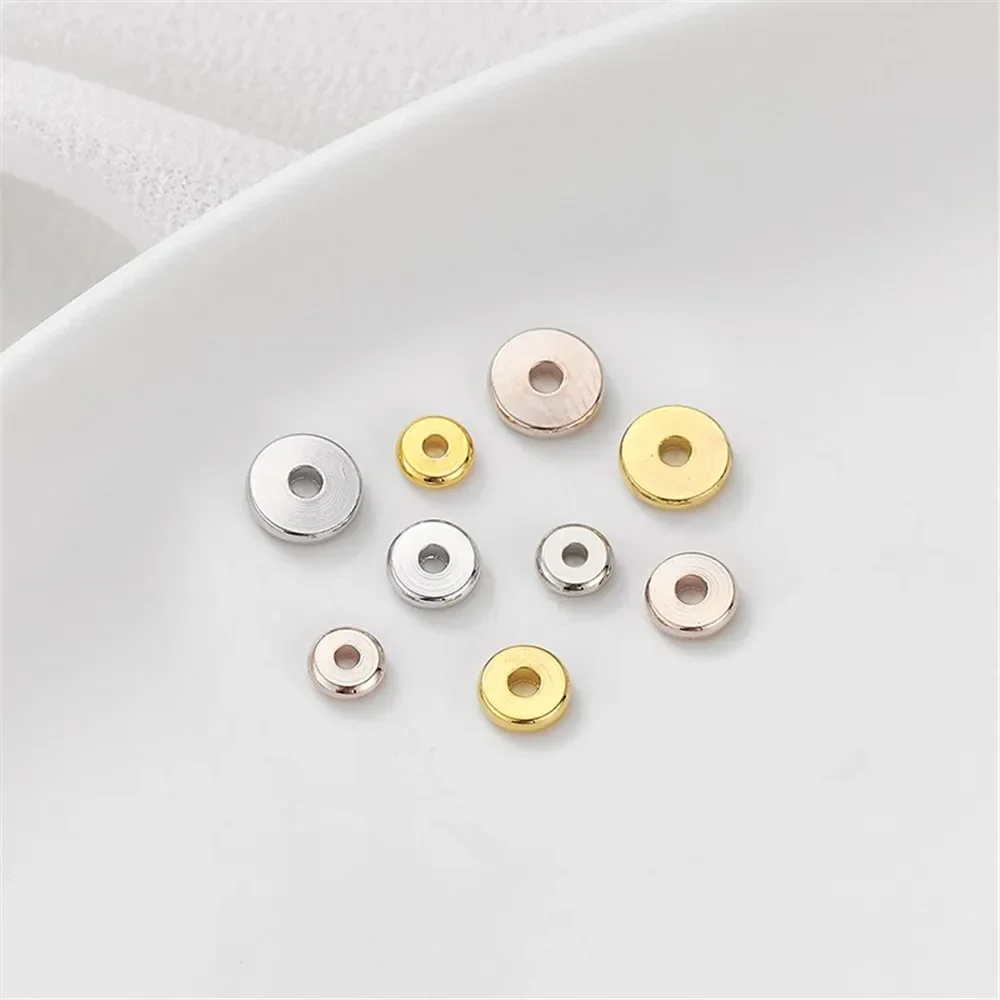 Distanziatore in confezione d'oro 14K18K, distanziatore con perline, collana braccialetto fai da te fatta a mano, copricapo con perline sciolte, accessori materiali