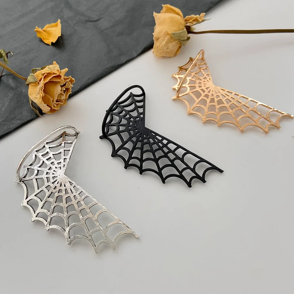 Retro Spider Web Large Earrings for Women Punk Web Charm Clip Earrings Jewelry Accessories Halloween Party Gifts Gothic Decor view 4