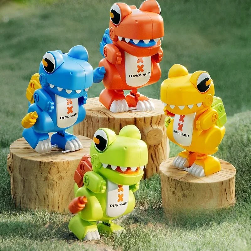 

4pcs New Cartoon Dinosaur Wind-up Toy Funny Wobbling Kids Toya Desktop Backpack Decoration Collectible Toddler Kids Toys Gift