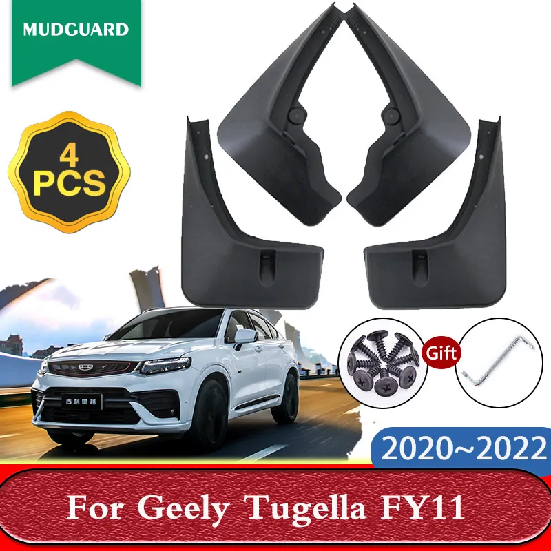 

Car Mudflap For Geely Tugella FY11 Xingyue 2020 2021 2022 Splash Guards Mud Flaps Front Rear Fender Flares Mudguards Accessories