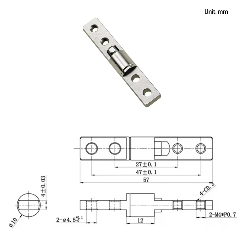 2pcs Constant Torque Position Control Hidden Damping Hinge for Notebook Computer Medical Equipment Rotation Axis
