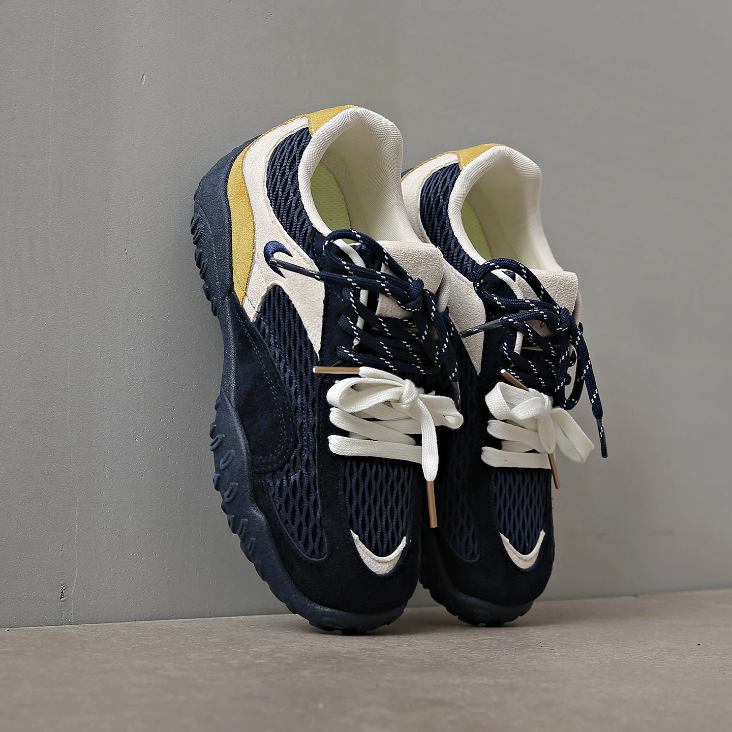 

Zgsx-29991 Retro Shoes Double Shoelaces Moral Training Shoes Women's 2025 New Autum Shoes Sports Casual Shoes