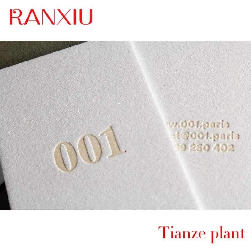 Custom High quality matte white texture paper bump high-grade printing 001 personality logo business card