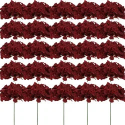 25PCS Hydrangea Artificial Flowers  Silk Hydrangea Heads Flowers for DIY Wedding Centerpiece Home Party Decoration