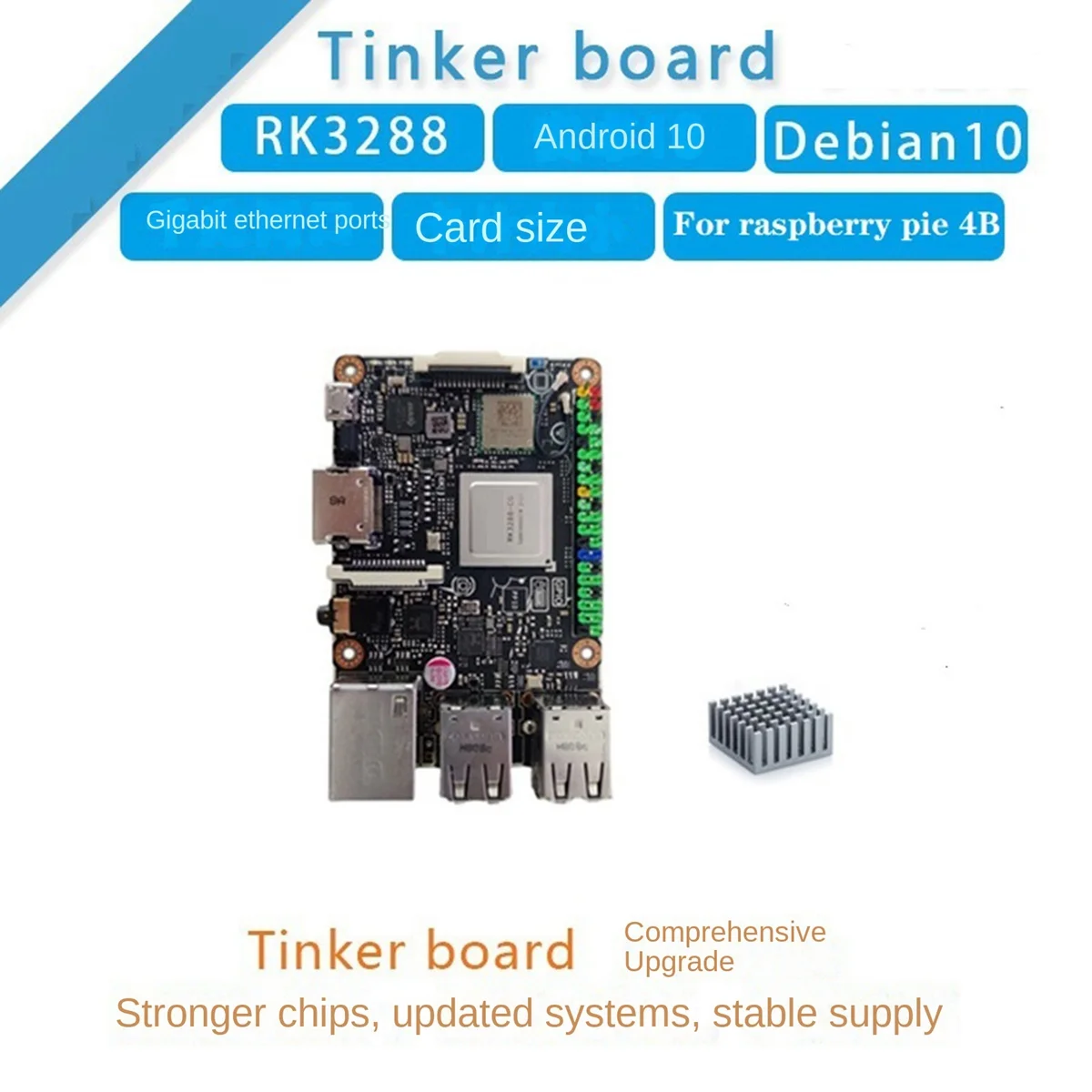 لوحة رائعة لـ ASUS Tinker RK3288 رباعية النواة 2GB LPDDR3 Debian 9/Android 6 لوحة تطوير Super Firefly Raspberry Pie 4B
