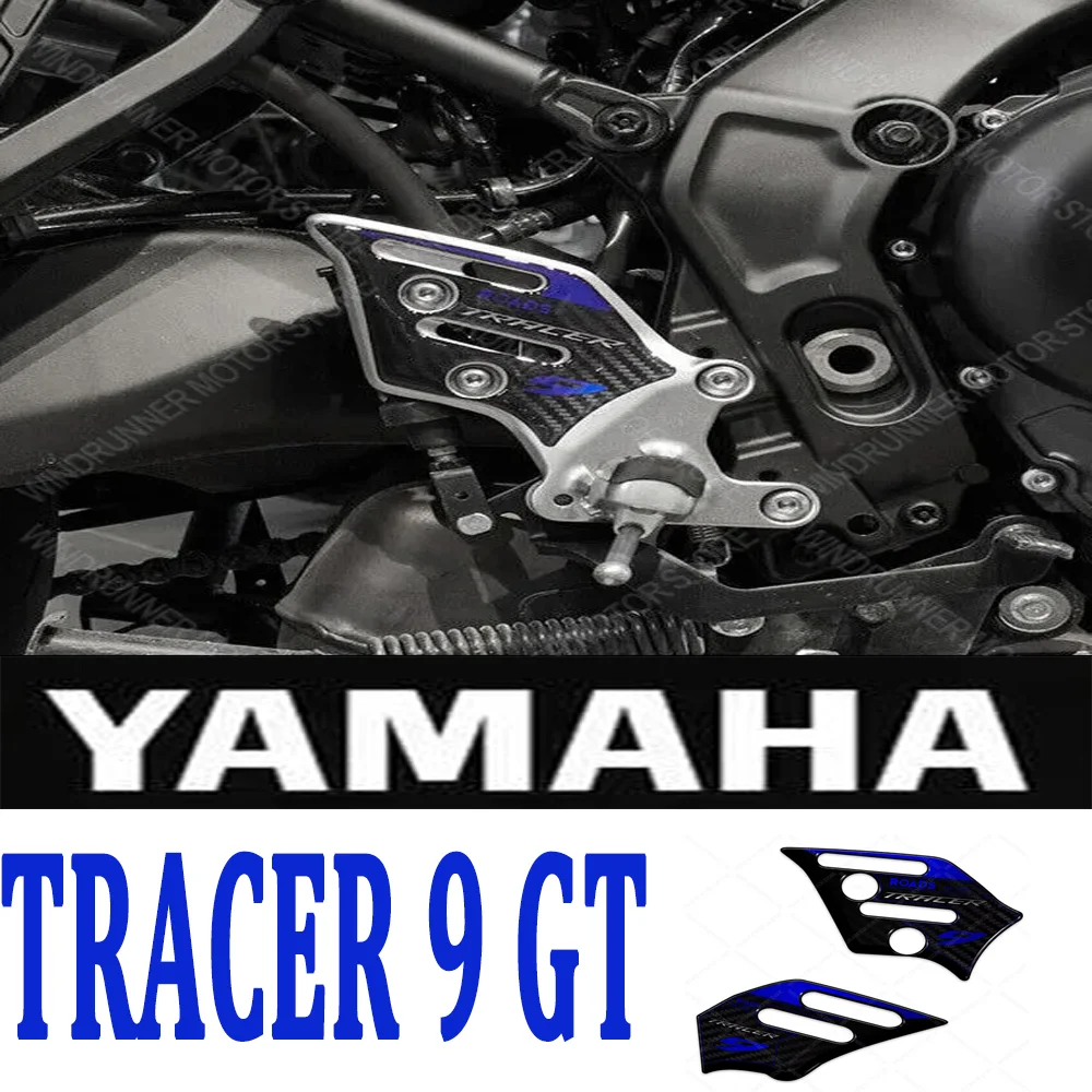 

For Tracer 9 GT + 2021 2023 Motorcycle Accessories Waterproof Protective Heel Pad Sticker 3D Epoxy Resin Protective Sticker