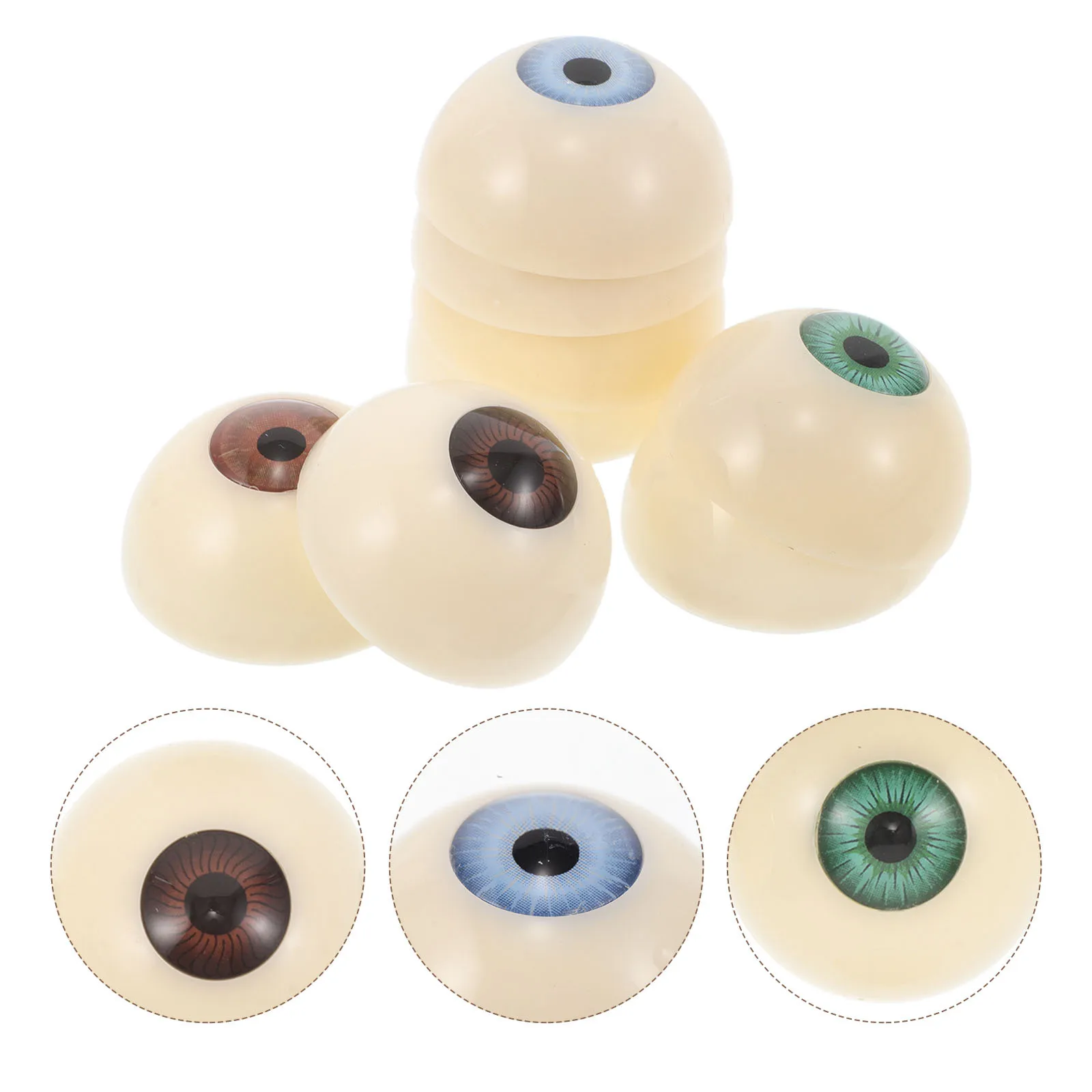 

8 шт. реалистичные пластиковые глазные яблоки для поделок, украшения на Хэллоуин, полусфера, дизайн, сделай сам, реквизит для ужасов, аксессуары для чучел животных