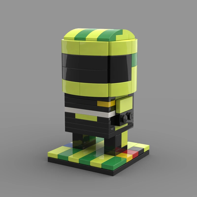 

112 шт. MOC Кевин Эстера Brickheadz Manthey Racing Grello строительные блоки DIY мини-фигурка автомобильный гонщик дисплей Коллекционная игрушка