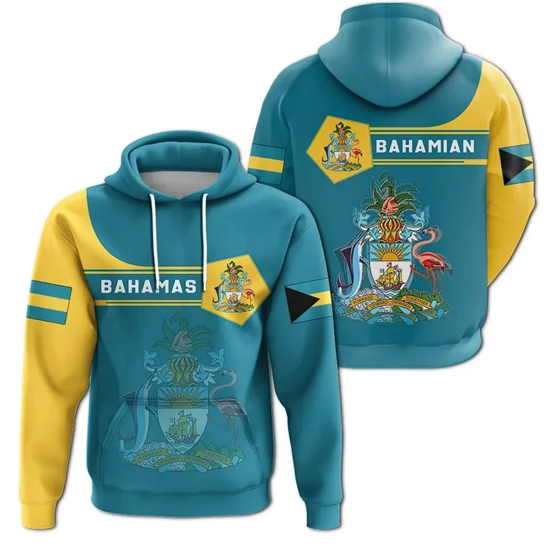 

Bahamas Flag Map 3D Printed Hoodie For Men Clothes Fashion National Emblem Sweatshirts Casual Male Hoodies Women Pullovers Tops