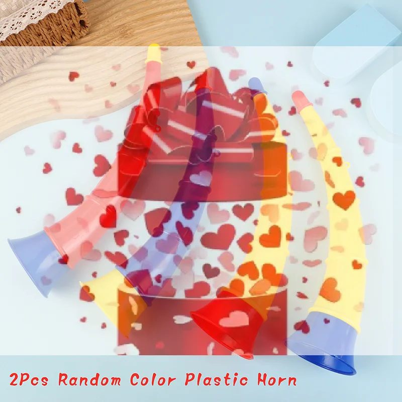 【BS】2個入り プラスチック製 手持ち式エアホーン サッカー パーティー カーニバル スポーツゲーム 応援ホーン ノイズメーカー