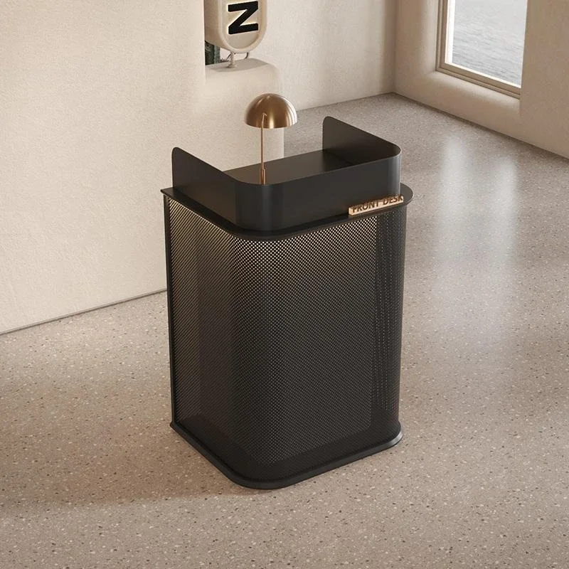 Small checkout page Black restaurant Welcome desk, information desk Guide desk Hotel reception desk