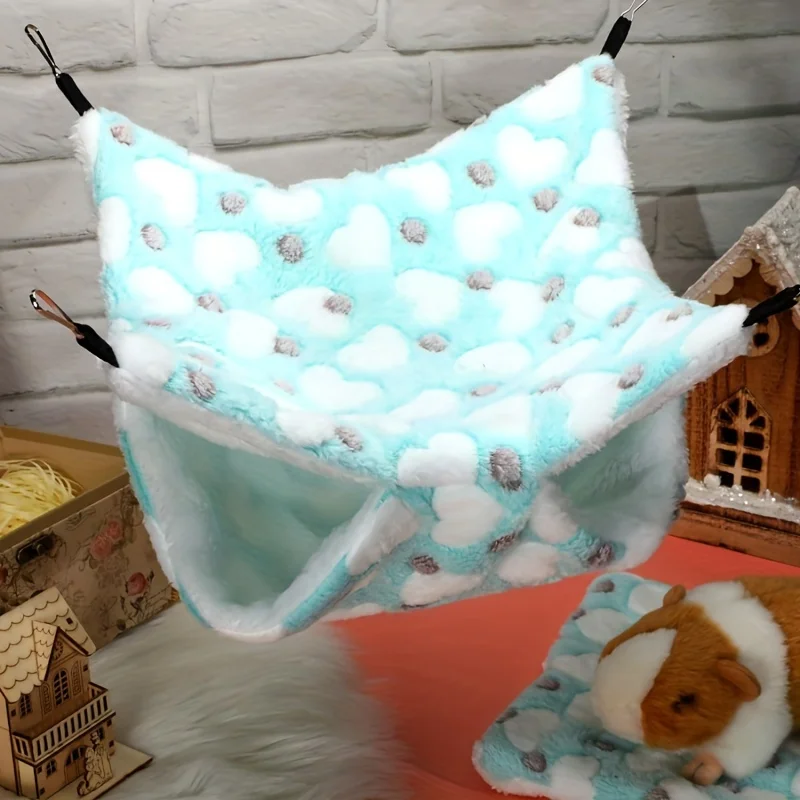 Comfortable 2-in-1 small pet hammock - suitable for warm hanging beds for guinea pigs, parrots, etc image 5