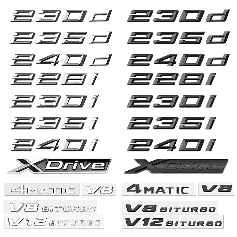 3D Black Chrome Car…