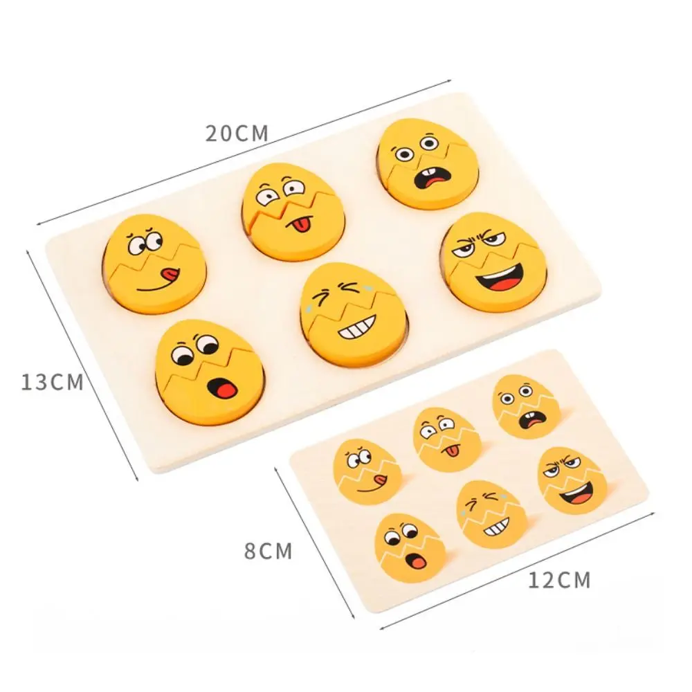 Early Childhood Education Kids Emotion Puzzles Puzzle Game Wooden Expression Matching Board Face Changing Puzzle