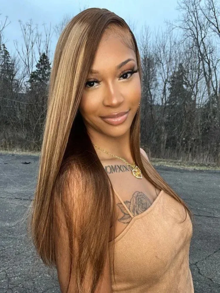 13x4 30 بوصة Hd الدانتيل أمامي تسليط الضوء على شعر مستعار شعري طبيعي قبل قطعها مستقيم الدانتيل الجبهة الباروكات شعر بشري مجعد للنساء