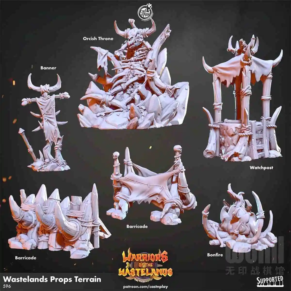 [Wilderness Jungle] Bandit and Bandit Nest DND Scene Ornament Model