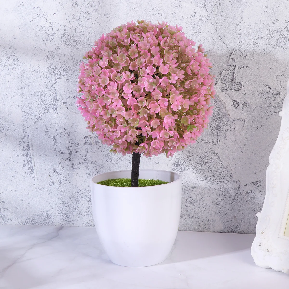 

3 Pcs Artificial Cherry Ball Bonsai Simulation Plant Indoor Decoration Fake Potted Tree Home Office Garden nament Long Lasting