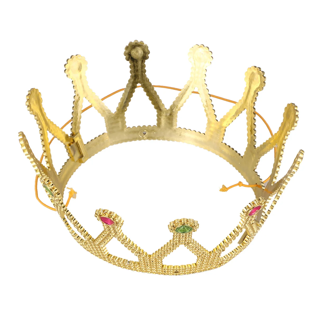 

Queen Crown Golden Halloween Party Royal Medieval King Costume Prop Charming Theater Banquet Accessory Prom