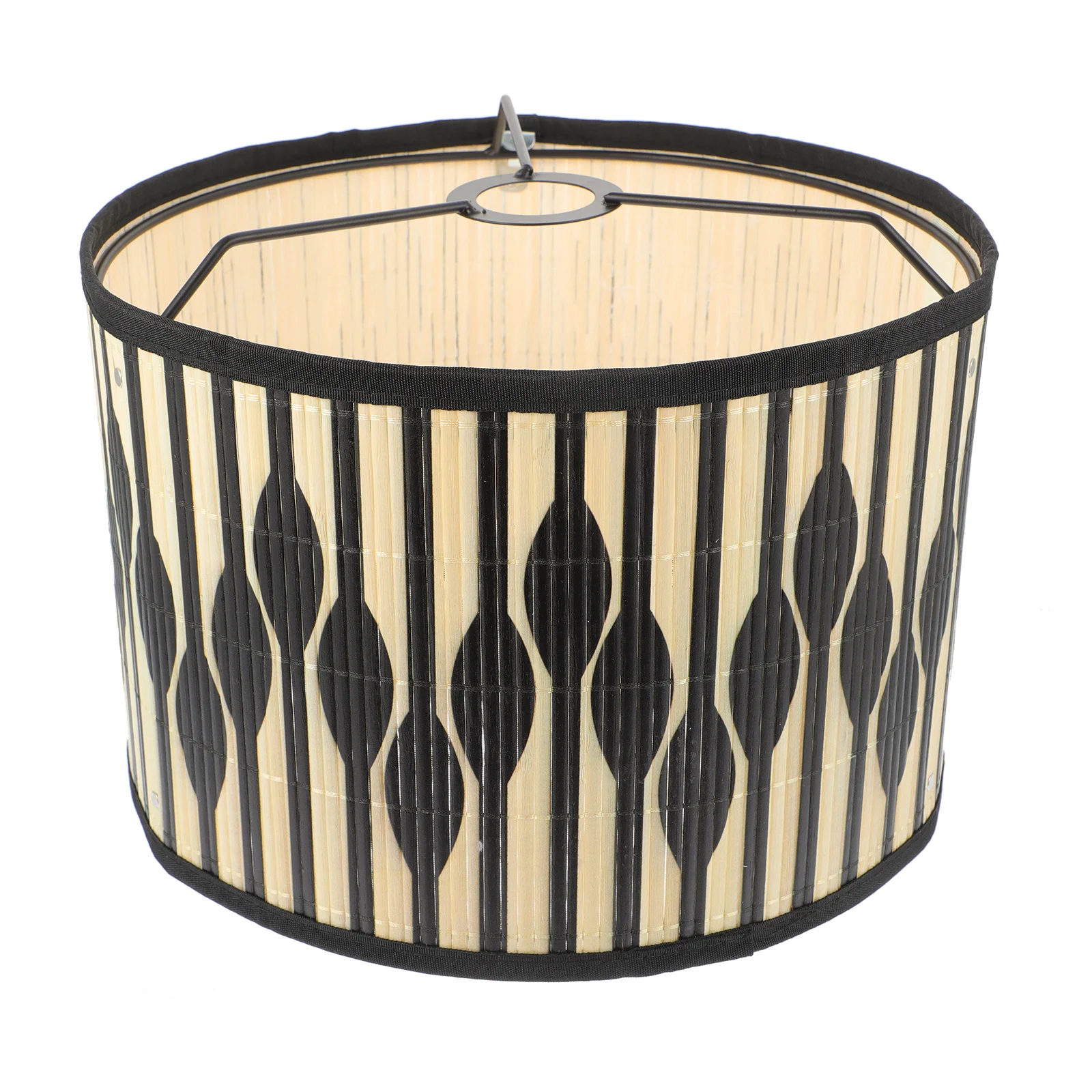 

Geometric Pattern Bamboo Lampshade Replacement Accessory Light Cover Decorative Home Lamp Shade Durable Dust Proof Easy Install