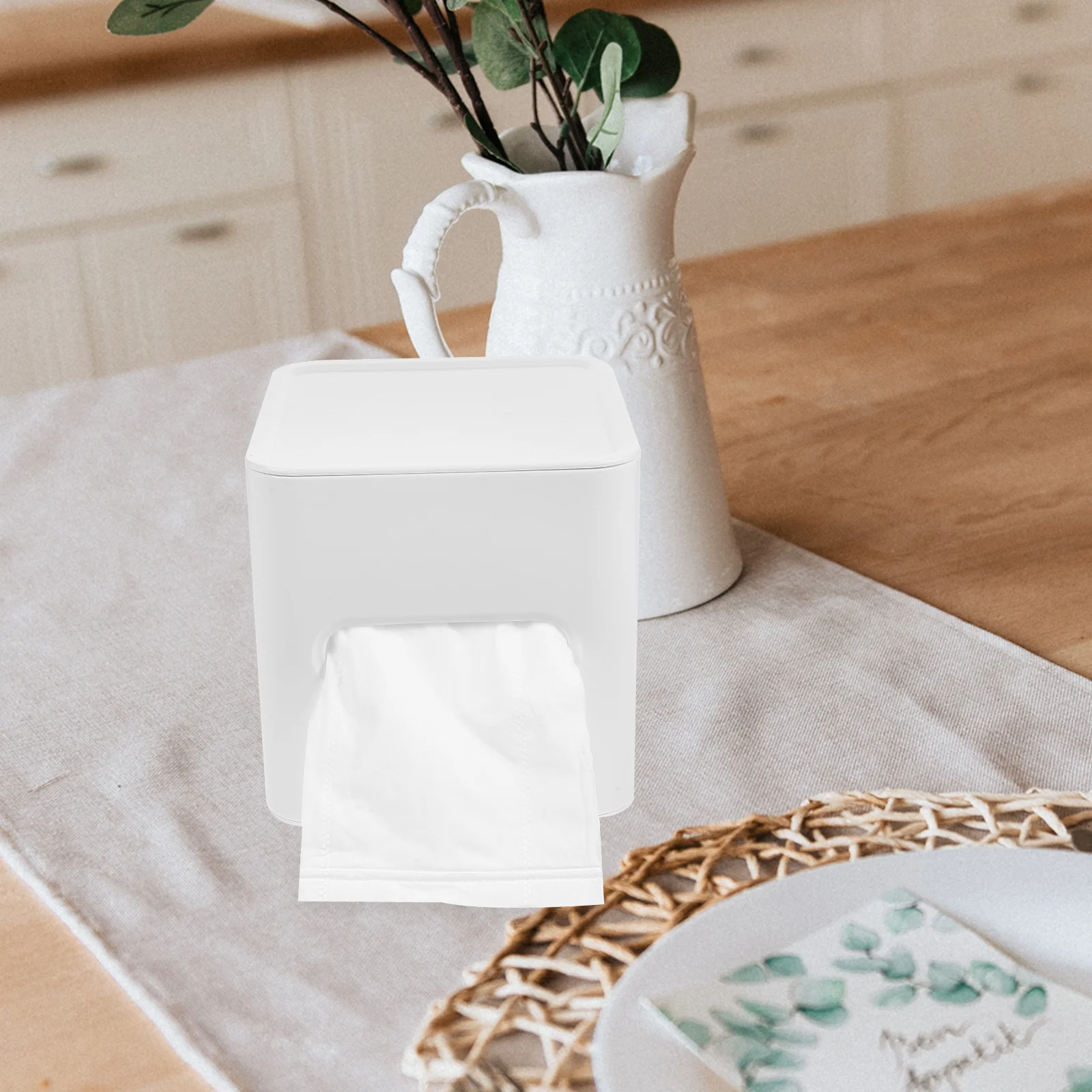 

Countertop Toilet Paper Holder Desktop Tissue Storage Box Towel Square