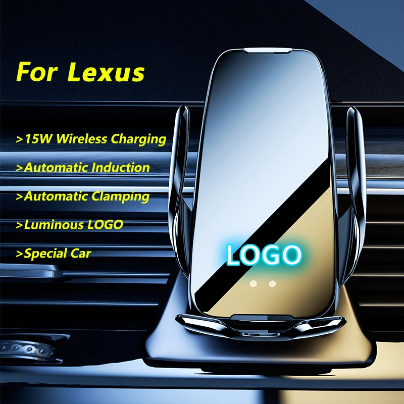 

For Lexus ES300 CT LS RX NX LX500 UX 15W Mobile Phone QI Wireless Charging Holder In Car Air Vent Mount Bracket Fast Charging