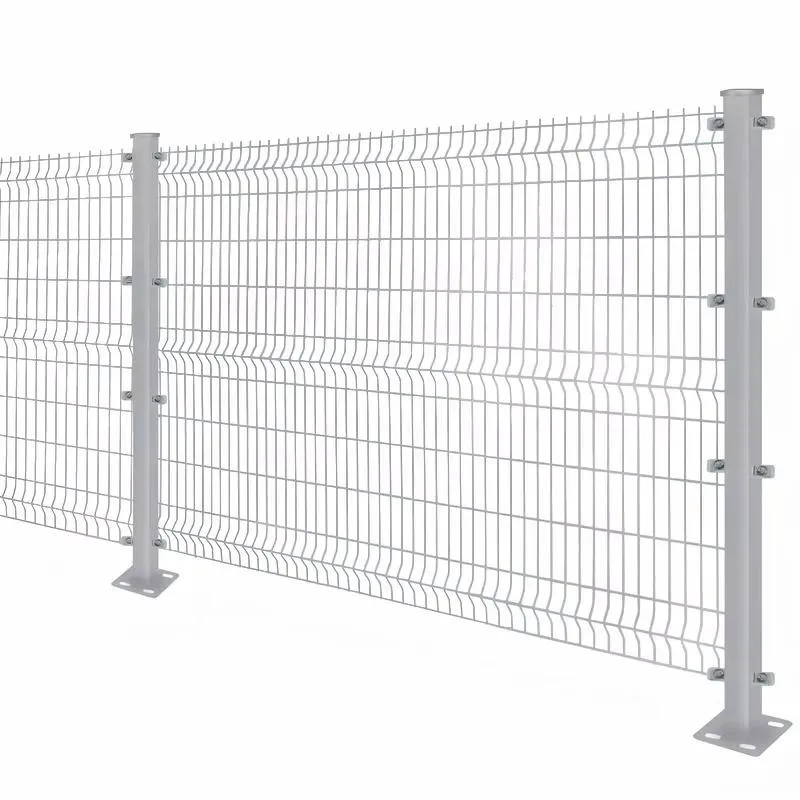 Easy Installation Garden Security Perimeter Curved Barbed Wire Fence Peach Post