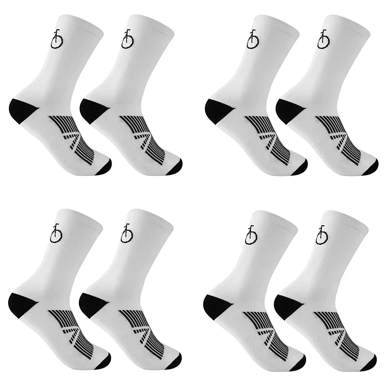 1/4Pairs Medium Tube Quick Drying Breathable And Wear-resistant Sport Socks Road Bicycle Socks Outdoor Racing Cycling Socks