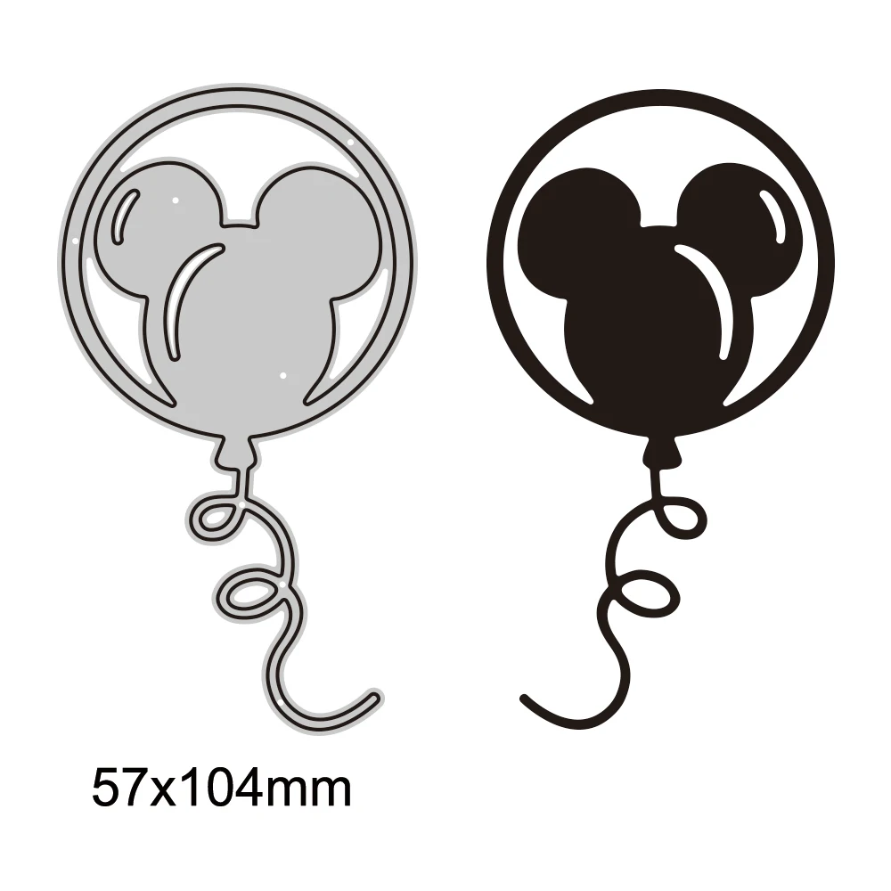 Disney Magic Ballon Metal Cutting Dies Mickey Mouse Balloon Die Cuts for DIY Scrapbooking Paper Cards Making New 2023