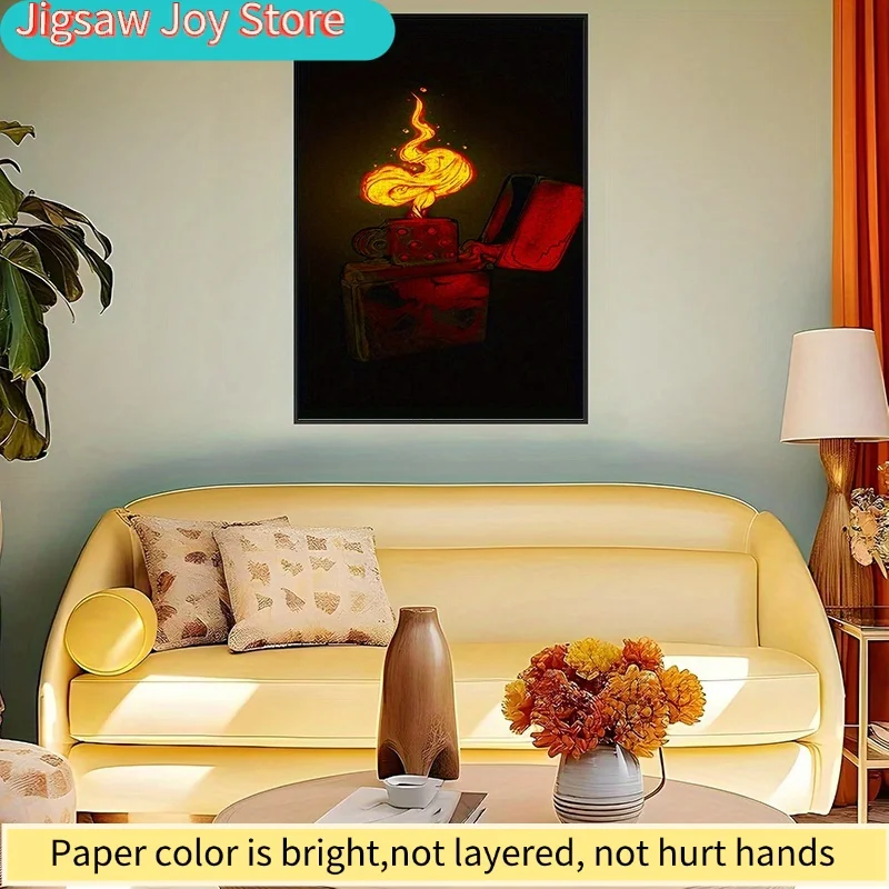 1000 قطعة لغز ورقي، بازل يدوي الصنع بنمط ولاعة، مصنوع من مادة ورقية بيضاء عالية الجودة، مناسب لألغاز الاسترخاء، هدية