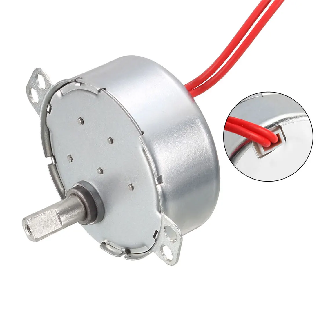 Uxcell Synchronous Motor AC 12V 0.9-1.1/4-5/8-10/10-12/20-24/30-36RMP 50-60Hz 4W Double Flat Shaft CW/CCW permanent magnet