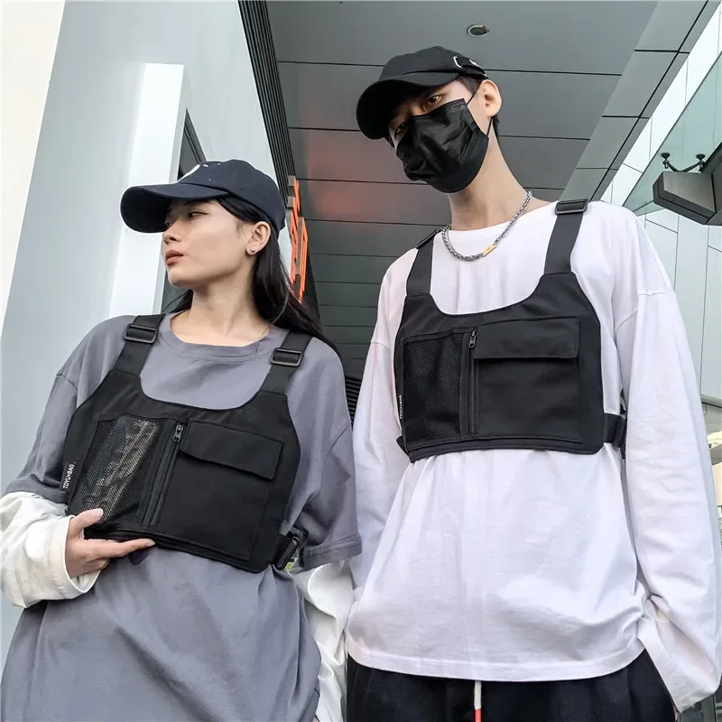 Functional Chest Bags For Men Street Boy Hip-hop 2024 NEW Vest Bag Young Men Chest Rig Packs Fashion Canvas Men Bag bolsos сумка