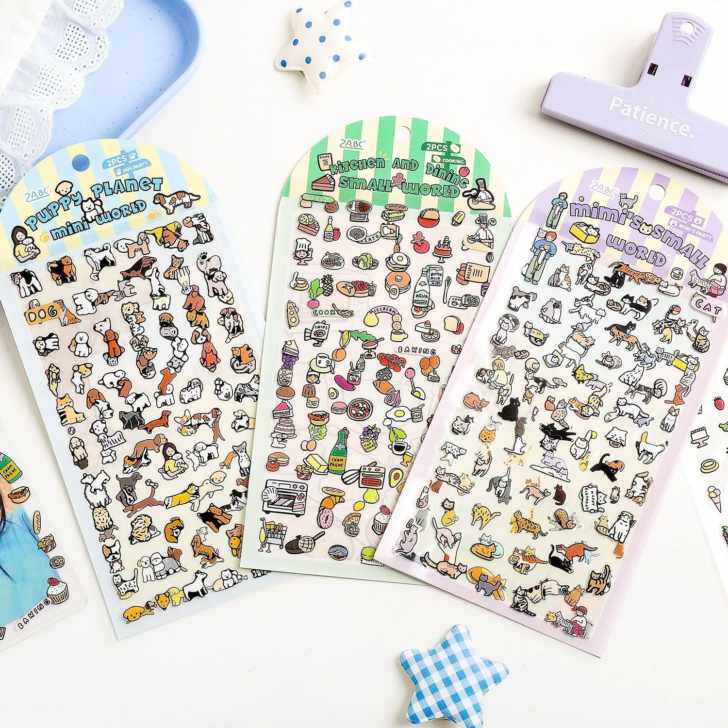 Colorful Little World Cute Stickers for Journaling, Cross-Border Kids Decals for Scrapbooking & Handmade Crafts