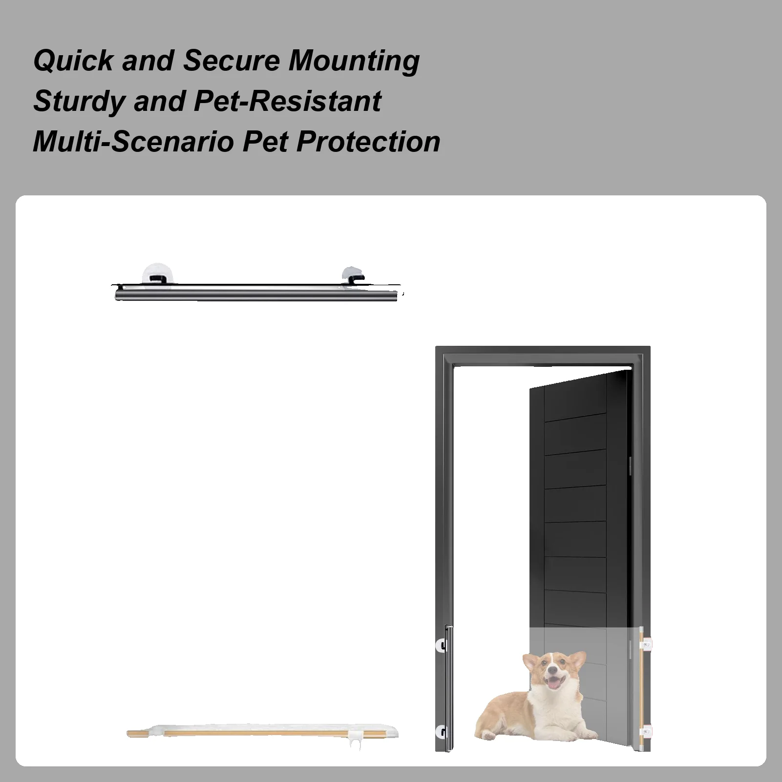 Retractable Dog Gate Adjustable Retractable Safety Gate Barrier Blocker Screen Divider Portable Design For Stairs Porch Doorways