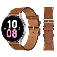 Correa de cuero de 20mm y 22mm para Samsung Galaxy watch 5/6/pro/4/clásico 44mm 40mm activo 2/3/S3/Huawei GT-2-Pro pulsera reloj 4 correas