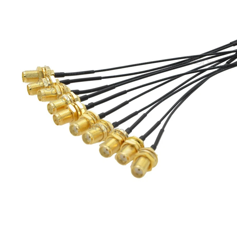 10Pcs/Lot RF113 SMA Male/Female to IPX-4 MHF4 Female Jack Connector WIFI Antenna RF Cable RF1.13 OD=1.13mm Pigtail Extension