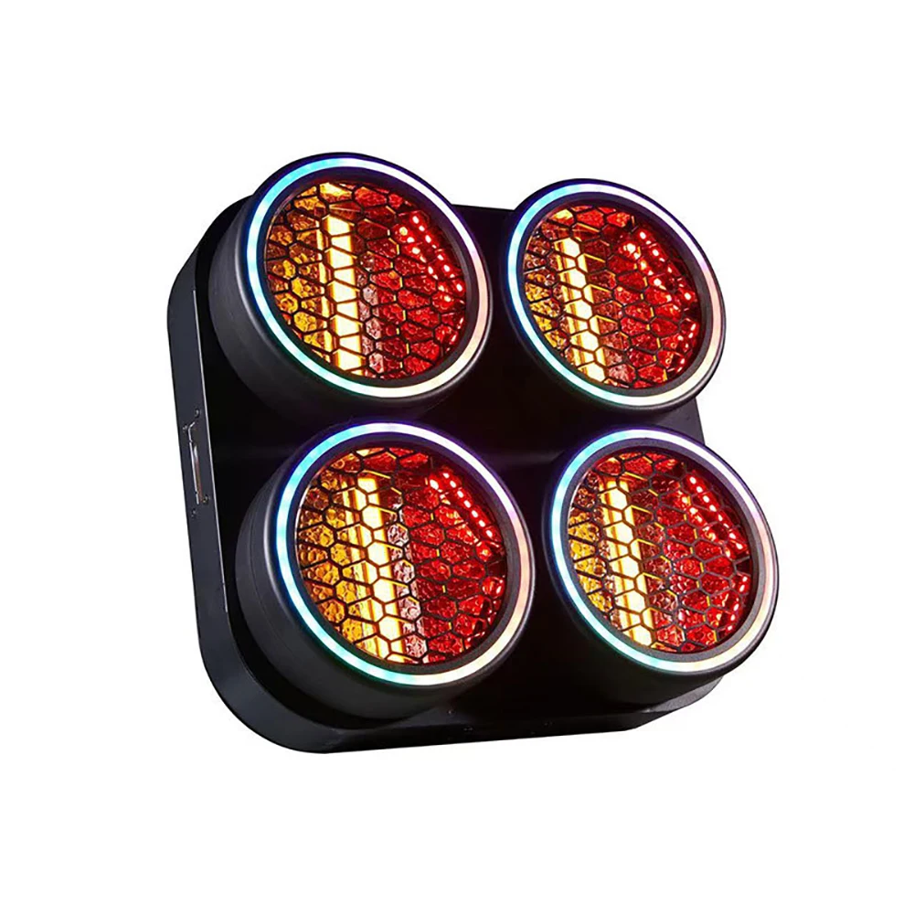 230W Retro 4 Eyes RGB Audience Light LED Wall Par Lamp DMX512 Sound Controller For Party Club DJ Disco Christmas Stage Lighting