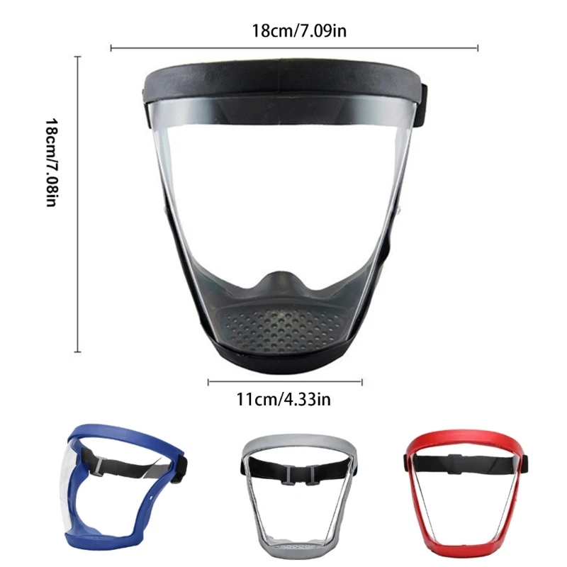Y1UD Protective Face Shield Face Shield Mask for Work Full Face Shield for Whacking Face Shield Mask with 20Pcs Filter