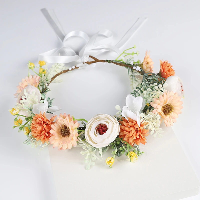 

Flower Wreaths Garland Crown Wedding Baroque Hairband Hair Girl Flower Crown