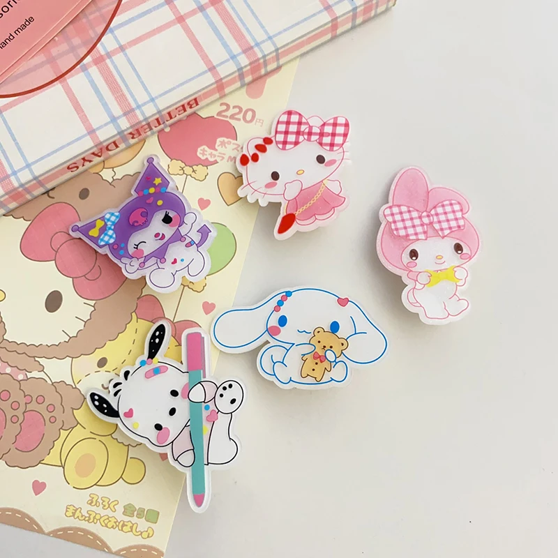 Cartoon Sanrio Hair Clip Kawaii Hello Kitty Cinnamoroll Kuromi Melody Pochacco Side Bangs Clip Hairpin Fashion Hair Accessories