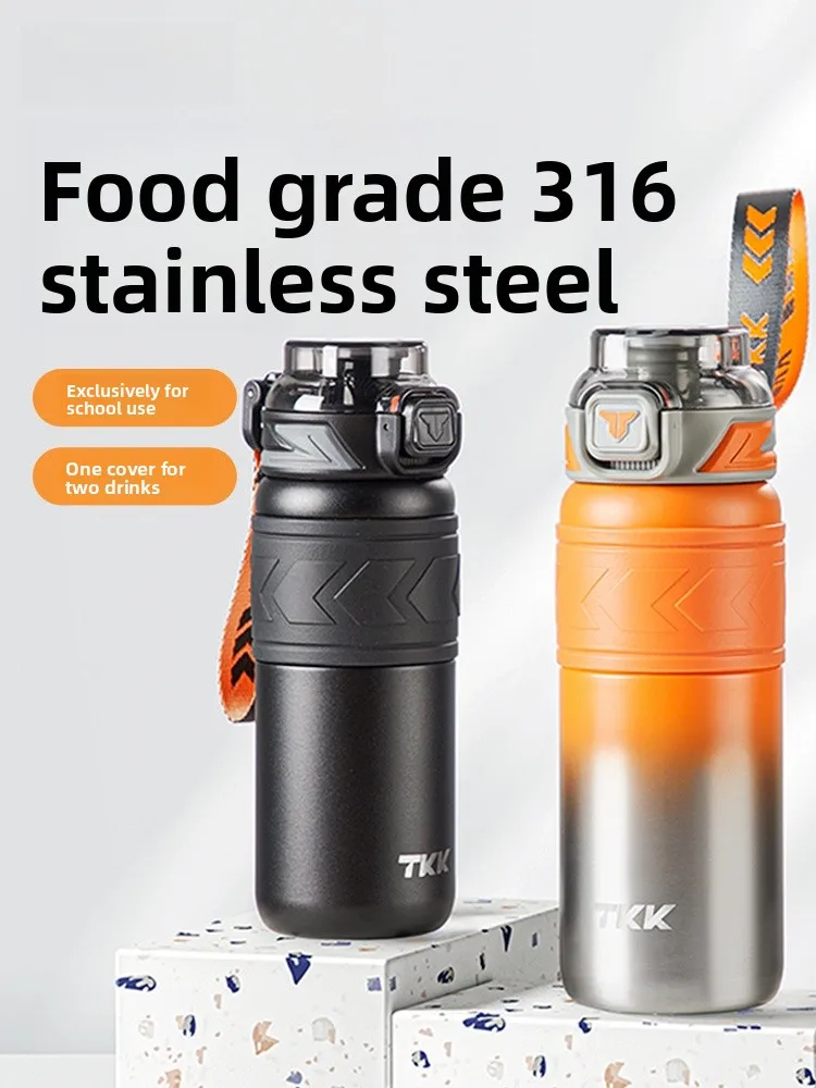 

Food ade Stainl Steel Insulated Water Bottle for Boys School Use Middle School Students Sports Water Jug 500ml-000ml Ca...