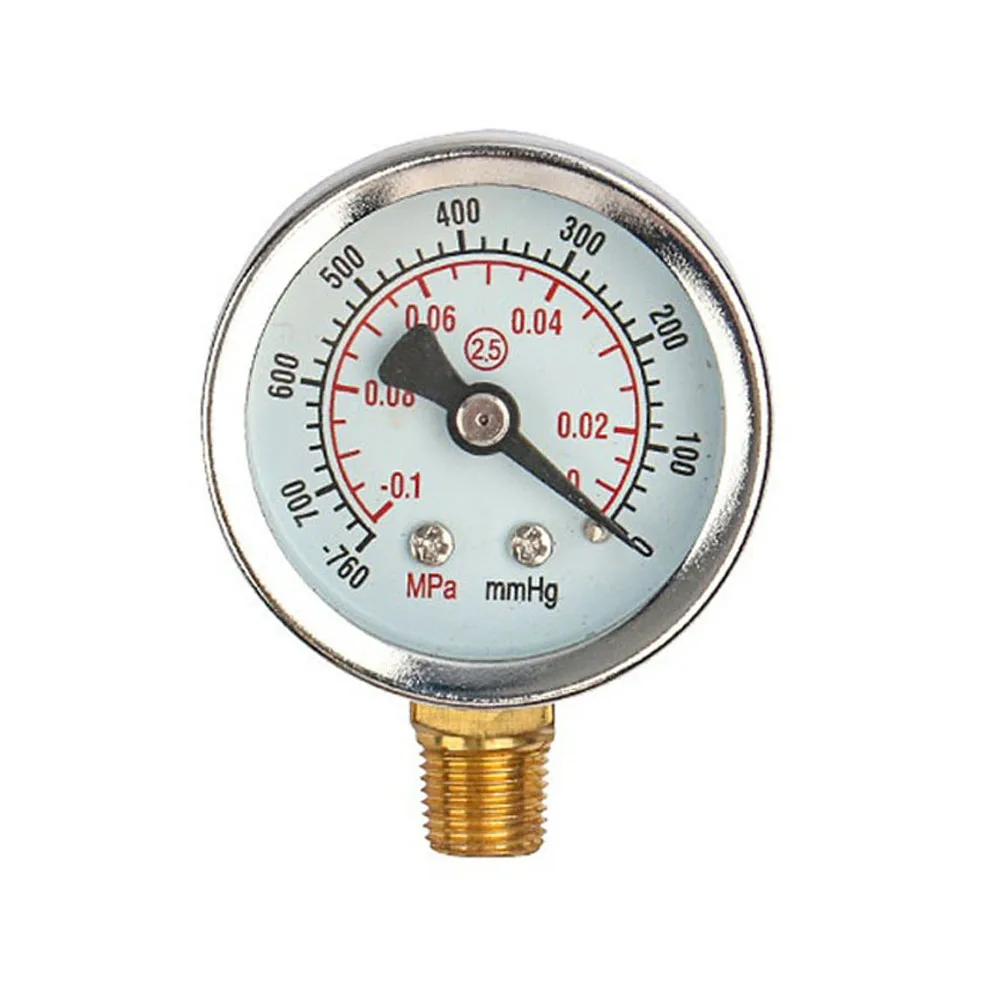 Vacuum Gauge Pressure Meter 1/8 Inch Threaded Interface Vacuum Manometer for Air Pump Oil Water Separator Filter Pneumatic Tool