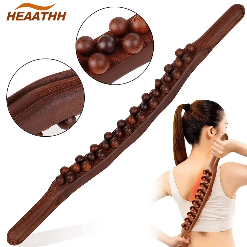 

Wooden Gua Sha Massage Stick Scraping Cellulite Lymphatic Drainage Massager Trigger Point Massage Tool Body Muscle Pain Relief