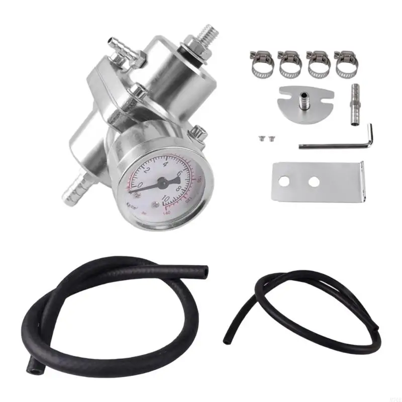 M76E Einstellbarer Kraftstoffdruckreglersatz mit 0–140 PSI Druckmesser und Aluminiumgehäuse für die Reparatur des – Detail 2