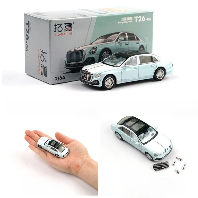 XCARTOYS 1/64 alloy toy simulation domestic three-box business car collection ornament Hongqi Guoya car model